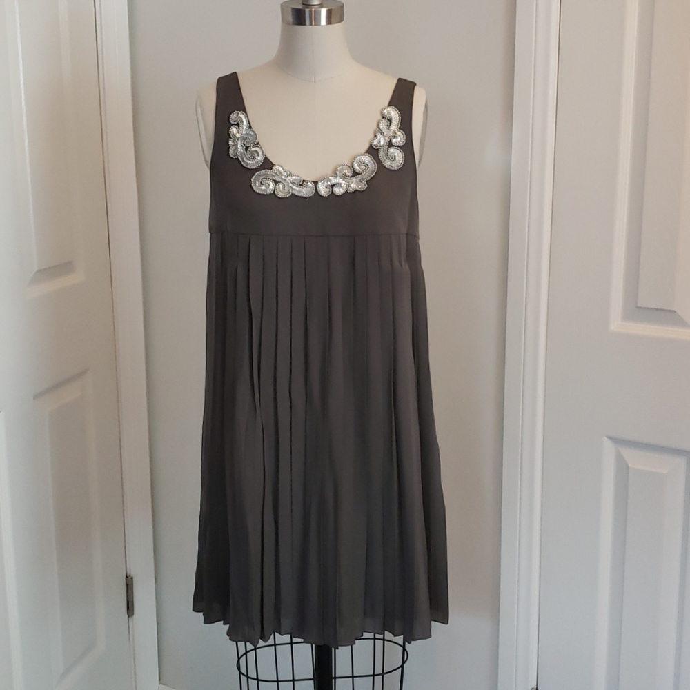 Walter Pleated Chiffon Tank Dress